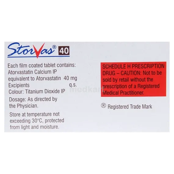 storvas 40mg tablet 10's